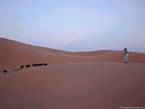 Le dos d'une femme ou le désert au soleil couchant, Merzouga, Maroc.