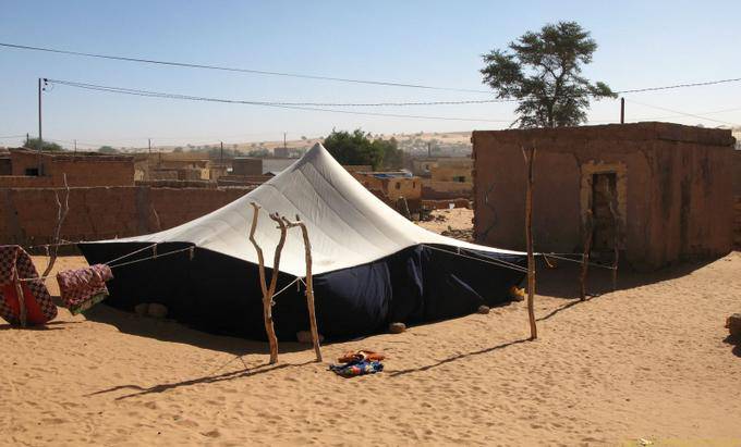 La grande tente traditionnelle, Boutilimit, Mauritanie