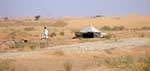 Tente de nomade, entre Nouakchott et la frontière du Maroc, Mauritanie.