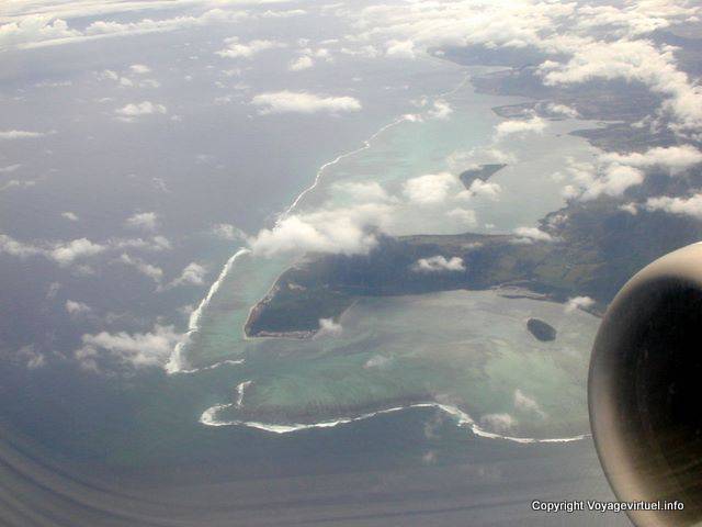 Vue du ciel, Morne-Brabant, île Maurice