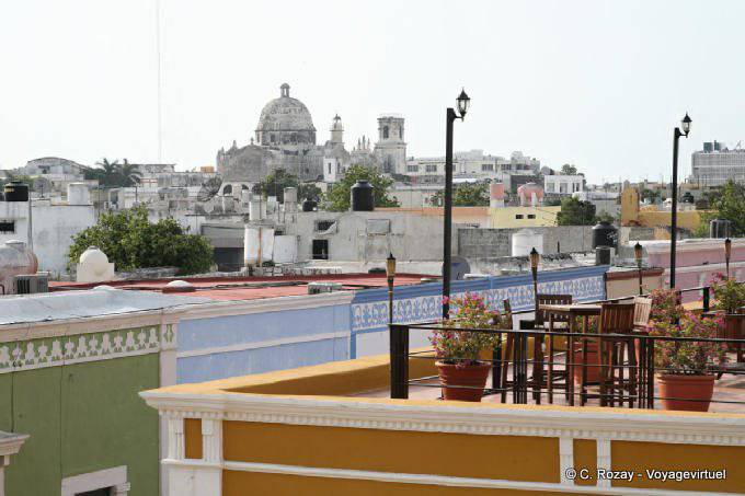 Panorama depuis les toits, Campeche - Mexique