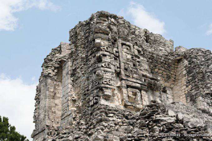 Gros plan sur la structure XX, Chicanna - Mexique