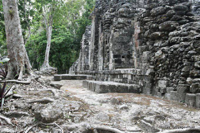 Arrière de la structure XI, Chicanna - Mexique