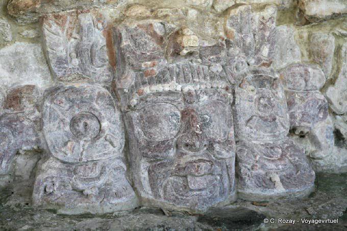 Temple des Masques, le Dieu du Soleil Levant, Edzná - Mexique