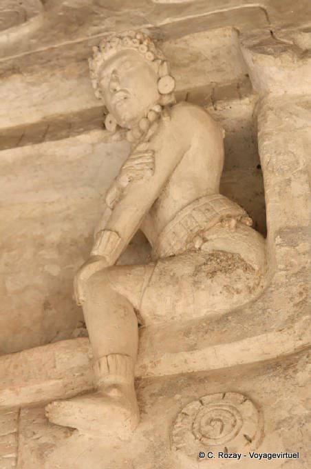Merveille artistique de la frise de l'Acropole, Autel du Jaguar noir, Ek Balam - Mexique