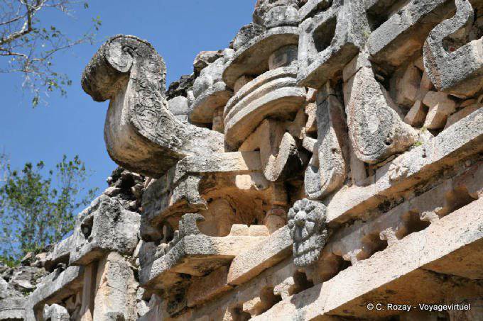 Labná, Mascaron du dieu Chaac - Mexique