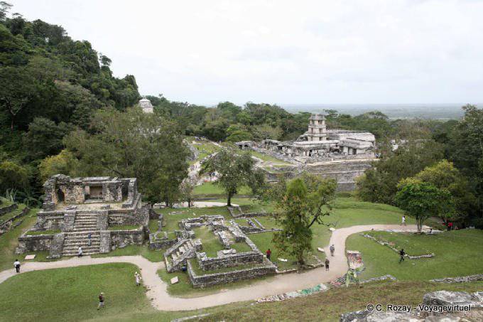 Panorama sur la Cité préhispanique, Palenque - Mexique