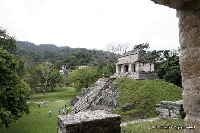 Vue du groupe nord, Templo del Conde, Palenque - Mexique