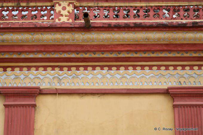 Détail de la décoration d'une façade, San Cristobal de Las Casas - Mexique