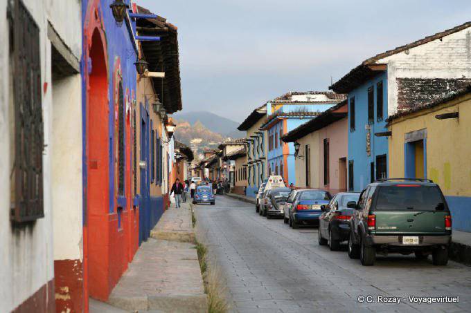 Une rue typique de San Cristobal de Las Casas - Mexique