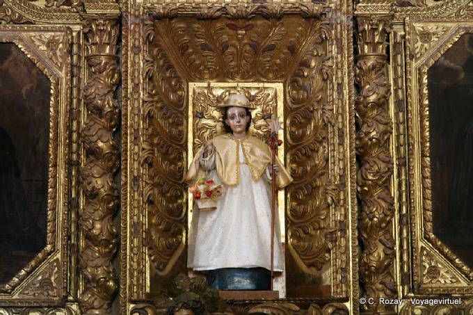 Détail d'un rétable de l'église de Santo Domingo, San Cristobal de Las Casas - Mexique