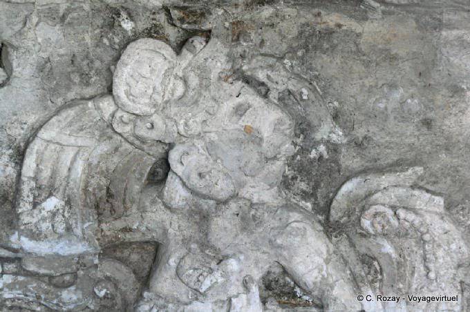 Fragment de relief maya, Tonina - Mexique