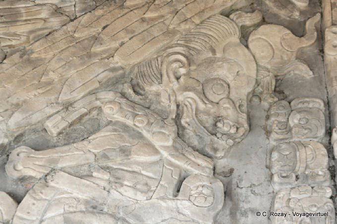 Frise des quatre époques, fragment, Tonina - Mexique