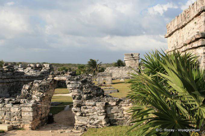 Ancien passage, El Castillo, Tulum - Mexique