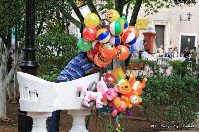 Marchand de ballons, Parque Francisco Cantón, Valladolid - Mexique