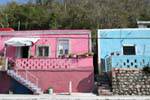 Maisons de Chiapaneca, Campeche, Mexique.