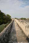 Chemin de ronde sur les remparts, Campeche, Mexique.
