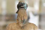 Buste portant une boucle d'oreille, Museo Archeologia Maya, Campeche, Mexique.
