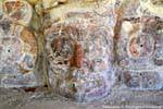 Templo de Mascarones, le Dieu du Soleil Couchant, Edzná, Mexique.
