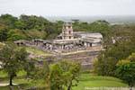 Le palais et la tour de l'observatoire, Panorama, Palenque, Mexique.