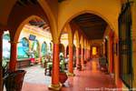 Patio du restaurant Mansion de los Angeles, San Cristobal de Las Casas, Mexique.