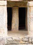 Colonnes d'un seul tenant, site archéologique de Tulum, Mexique.