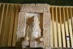 Sculpture en position de lotus, Musée, Uxmal, Mexique.