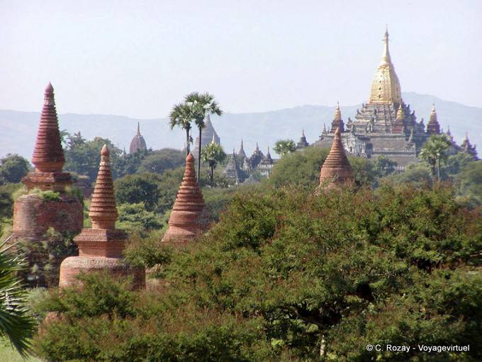 Vue depuis les environs du temple Ananda, Bagan - Myanmar (Birmanie)