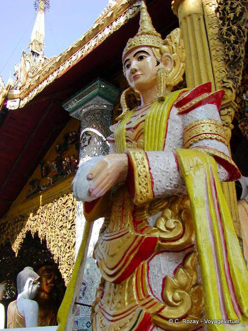 Nat gardien, pagode de Shwedagon, Yangon - Myanmar (Birmanie)