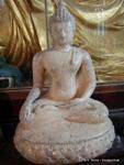 Statue de bouddha en riz, Rangoon, Birmanie.