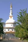 Stupa de forme particulière, Yangon, Birmanie.