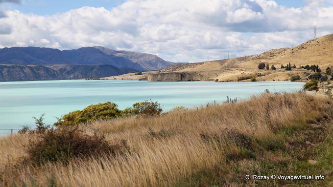 Paysage, Aviemore Lake, Canterbury - Nouvelle-Zélande