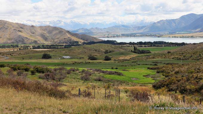Landscape, Benmore Lake, Canterbury - Nouvelle-Zélande