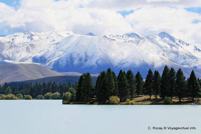Contraste estival, Ruataniwha Lake, Canterbury - Nouvelle-Zélande
