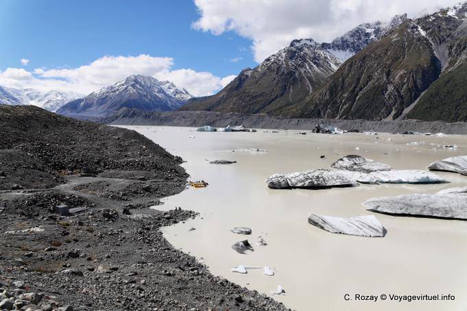 Landscape, Tasman Lake, Canterbury - Nouvelle-Zélande