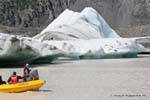 Visite glaciale, Tasman Lake, Canterbury, Nouvelle-Zélande.