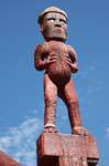Tiki, Whakarewarewa Thermal Village, Rotorua, Nouvelle-Zélande.