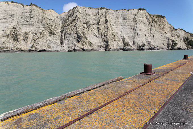 Rails et falaises, Anaura Bay, East Cape - Nouvelle-Zélande