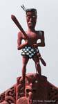Figure maori, Omaio, East Cape, Nouvelle-Zélande.
