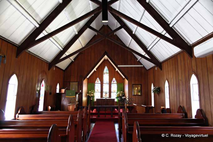 Vue intérieure, St James Anglican Church, Kerikeri, Northland - Nouvelle-Zélande