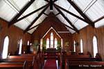 Vue intérieure, St James Anglican Church, Kerikeri, Northland, Nouvelle-Zélande.