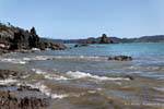 Whitikau rocks, Oakura Bay, Northland, Nouvelle-Zélande.