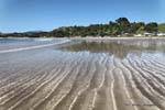 Lumière de sable, Oakura Bay, Northland, Nouvelle-Zélande.