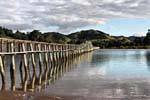 Whananaki Footbridge, Northland, Nouvelle-Zélande.