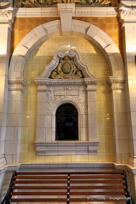 Style de la caisse aux tickets, Dunedin, Railway Station - Nouvelle-Zélande