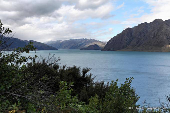 Direction Silver island, Hawea Lake, Southland - Nouvelle-Zélande