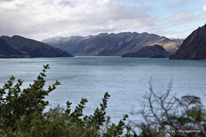 Vers Dingle Burn, Hawea Lake, Southland - Nouvelle-Zélande