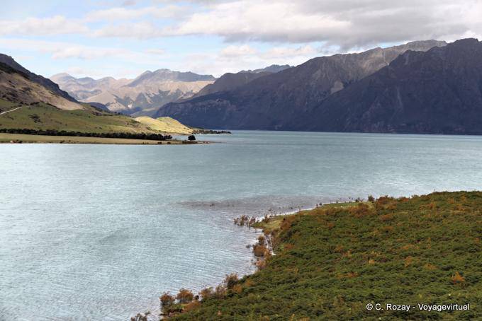 Premières impressions, Hawea Lake, Southland - Nouvelle-Zélande