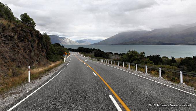 Route côtière, lac Wanaka, Southland - Nouvelle-Zélande