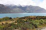 Panorama depuis Wye Creek, Queenstown Wakatipu Lake, Southland, Nouvelle-Zélande.